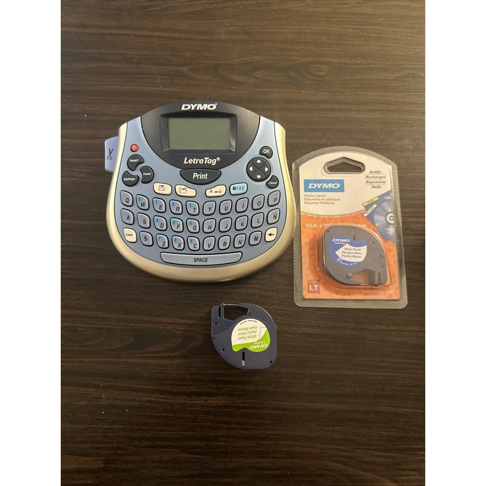DYMO LetraTag 100T Table Top Label Maker with labels *TESTED*
